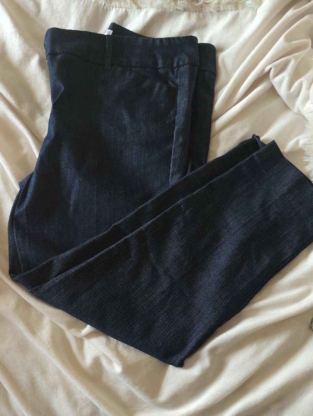 New York & Company Dark Indigo Cropped Ankle Jeans